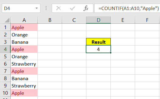 Countif using wildcards