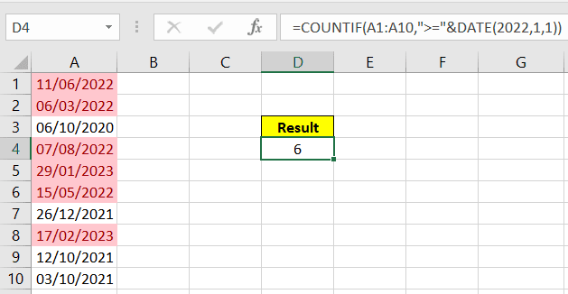 Countif with Date condition