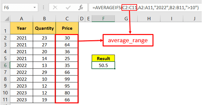 Use Averageifs with multiple condition