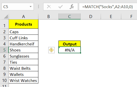 how to handle errors in match function